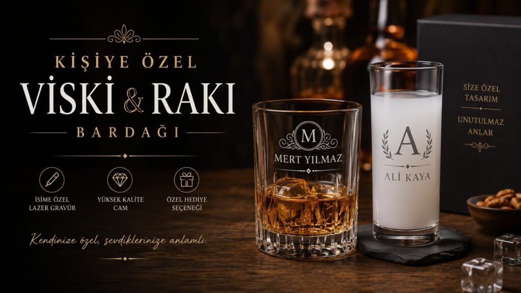 Kişiye Özel Viski ve Rakı Bardakları ile İçki Keyfini Zirveye Taşıyın